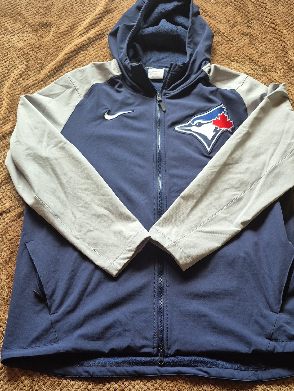 Toronto Blue Jay's Nike  Navy/Gray Authentic Collection Player Full-Zip Jacket